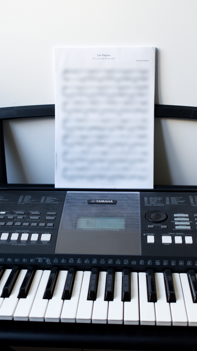 Keyboard und Noten von Les Vaques Komponist: Andreas Tiefenbach